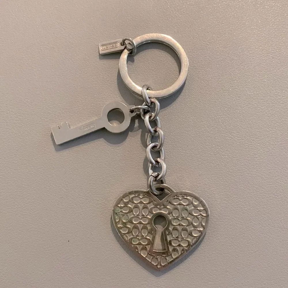 COACH Heart & Key Keychain